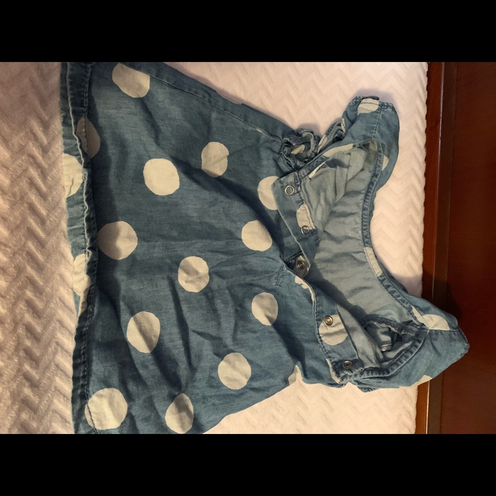 Polka dot soft jean top